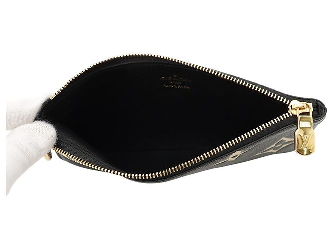 Louis Vuitton Monogram Empreinte Pochette Trio Marrone Nero Crudo - vista 4