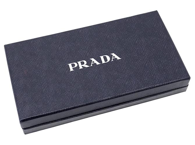 Prada Saffiano Triangle Langbörse Schwarz - Ansicht 12