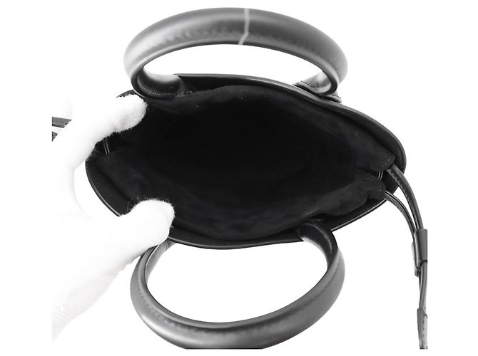 Borsa Salvatore Ferragamo Cutout S in pelle di vitello Nero - vista 6