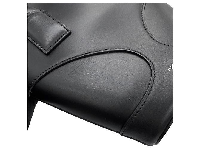Borsa Salvatore Ferragamo Cutout S in pelle di vitello Nero - vista 7