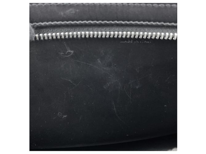Céline Pochette Celine Triomphe en cuir de veau Noir - vue 12
