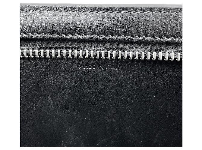 Céline Pochette Celine Triomphe en cuir de veau Noir - vue 14