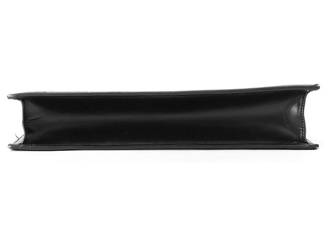 Céline Pochette Celine Triomphe en cuir de veau Noir - vue 3