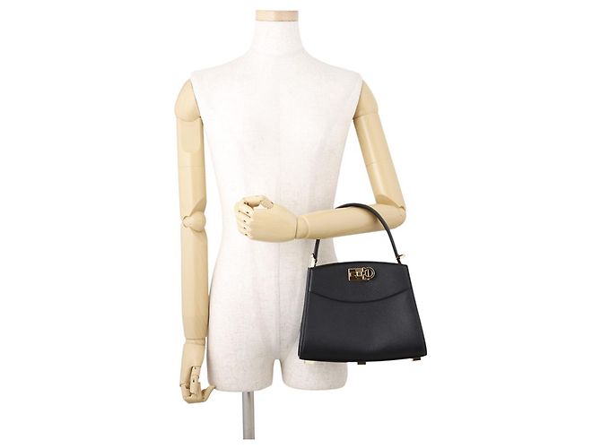 Borsa Salvatore Ferragamo New Studio Box Nero - vista 4