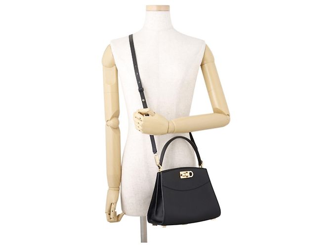 Borsa Salvatore Ferragamo New Studio Box Nero - vista 5