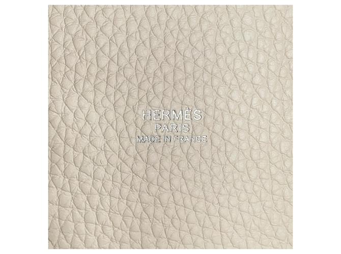 Hermès Borsa Hermes Picotin Lock PM Eclat Nata Poussière Marrone Beige Crudo - vista 7