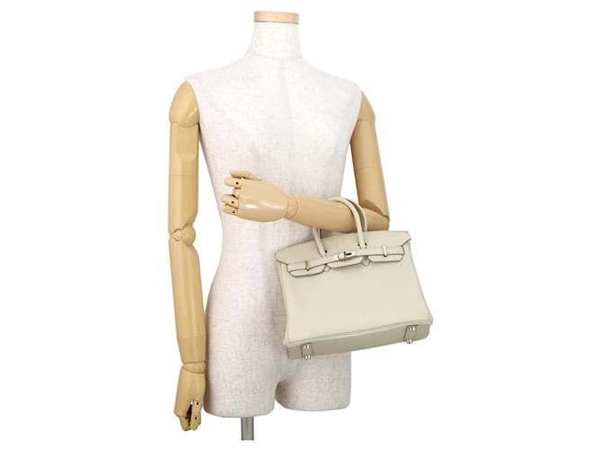 Hermès Borsa Hermes Birkin 25 Grigio - vista 4