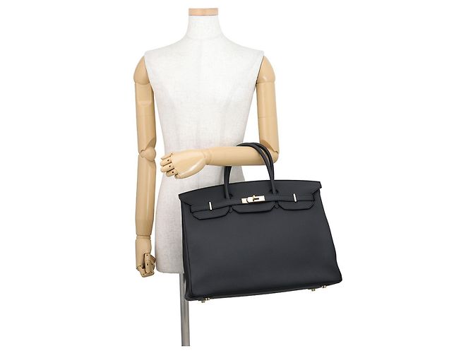 Hermès Borsa Hermes Birkin 40 in pelle Togo nera Nero - vista 4