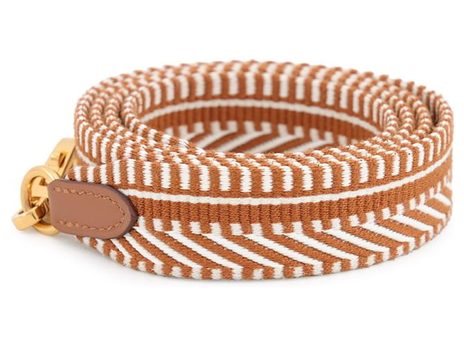 Hermès Hermes Shoulder Strap Bandoulière Sangle Caval Beige Golden Roh - Ansicht 2