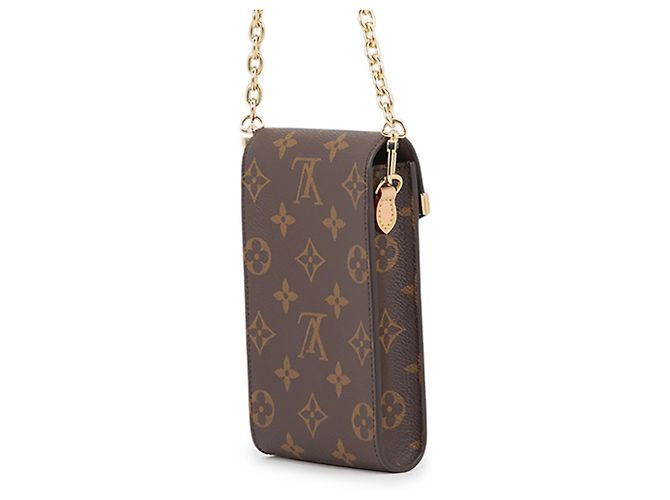 Custodia per telefono con catena Monogram Louis Vuitton Marrone - vista 2