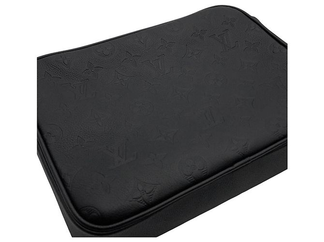 Borsa a tracolla Louis Vuitton Monogram Shadow Trio Nero - vista 9