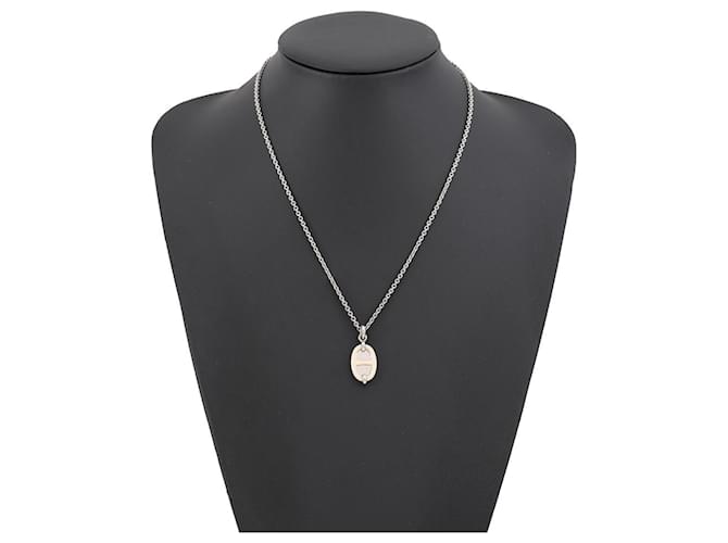 Hermès Collana con pendente Hermes Mini Maillon PM Bianco - vista 4