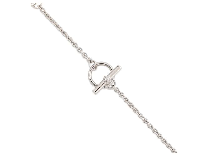 Hermès Collana con pendente Hermes Mini Maillon PM Bianco - vista 5