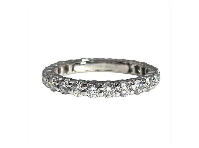 Harry Winston Ring mit rundem Diamanten in Krappenfassung Silber - Ansicht 2
