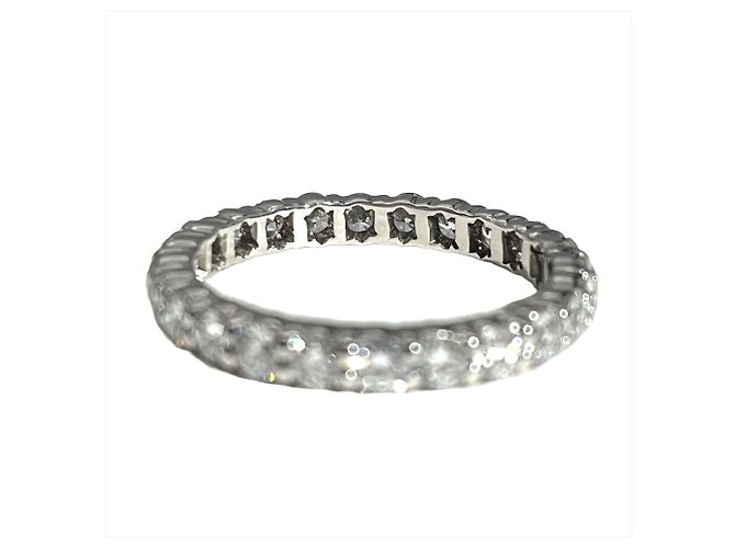 Harry Winston Ring mit rundem Diamanten in Krappenfassung Silber - Ansicht 3