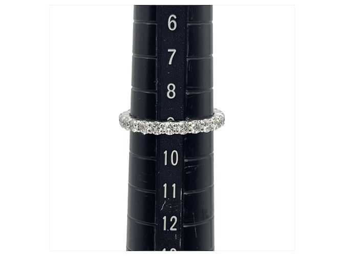 Harry Winston Ring mit rundem Diamanten in Krappenfassung Silber - Ansicht 7