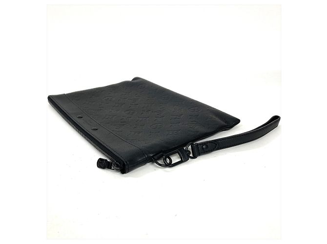 Louis Vuitton Pochette To Go Clutch Bag Nero Monogramma - vista 3