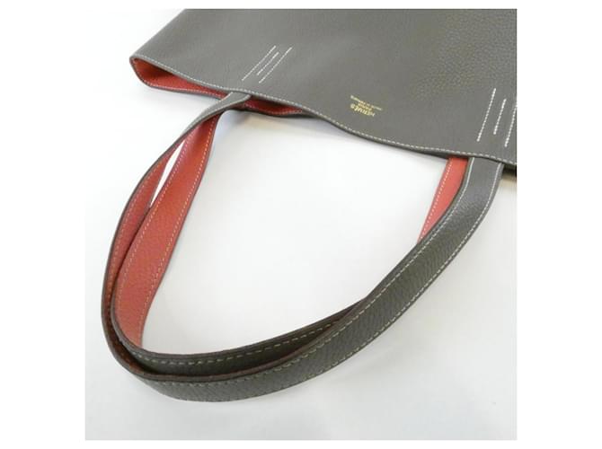 Hermès Borsa Hermes Double Sens Marrone Rosso - vista 4