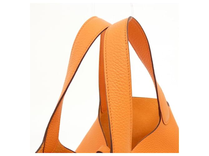 Hermès Borsa Hermes Picotin Lock MM Arancione - vista 5