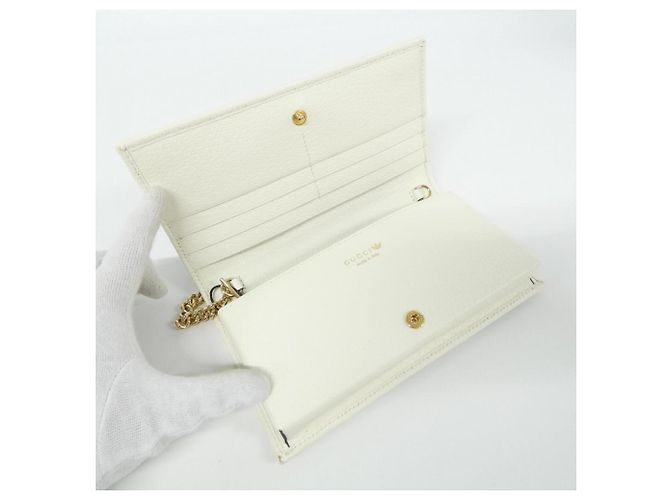 Portafoglio con catena Gucci 621892 UZ3BG Nero Bianco - vista 6