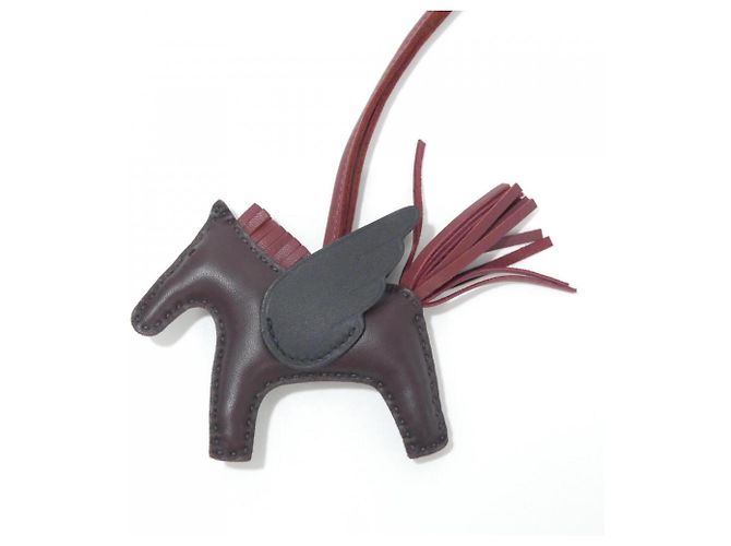 Hermès Hermes Rodeo Pegasus Accessory Bag Charm PM Marrone Nero Rosso - vista 2