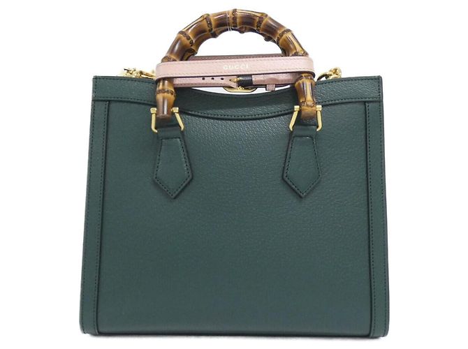 Borsa Gucci Diana in pelle verde - vista 2