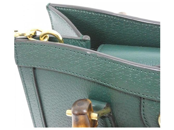 Borsa Gucci Diana in pelle verde - vista 4