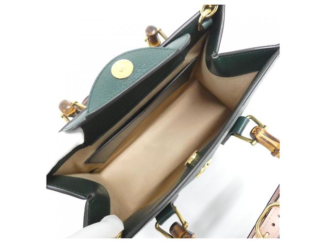 Borsa Gucci Diana in pelle verde - vista 7