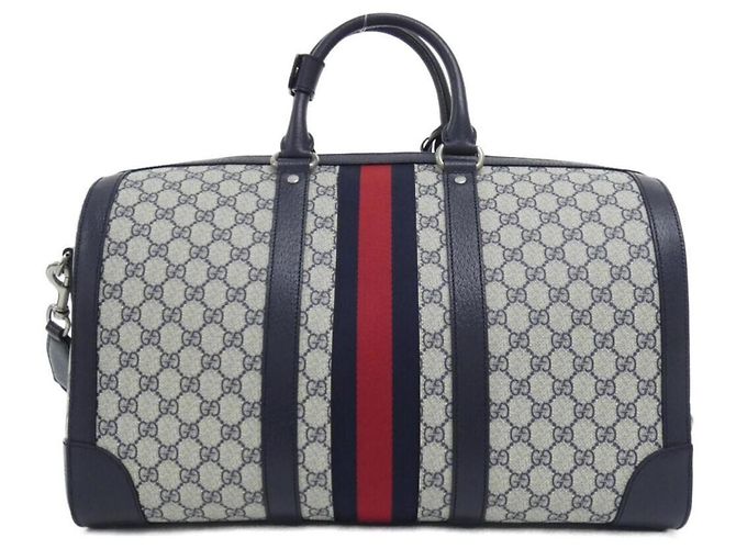 Borsa Boston Gucci SAVOY Blu Beige - vista 2