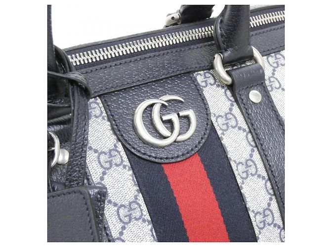 Borsa Boston Gucci SAVOY Blu Beige - vista 4