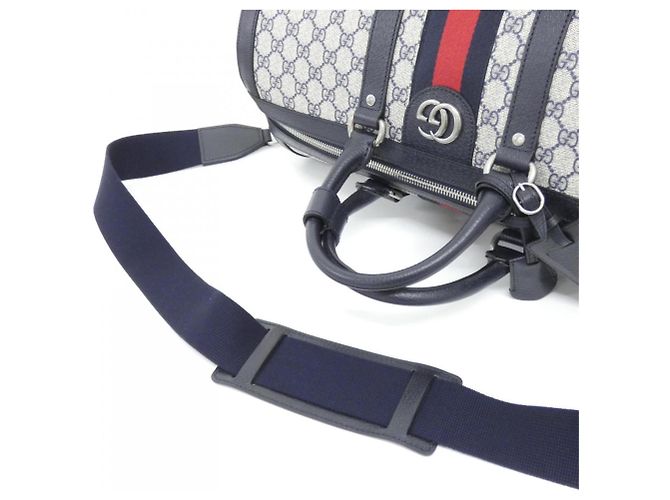 Borsa Boston Gucci SAVOY Blu Beige - vista 5