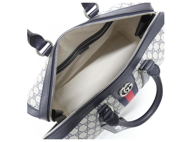 Borsa Boston Gucci SAVOY Blu Beige - vista 6