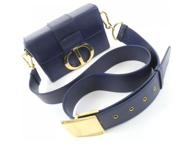 Borsa a tracolla Christian Dior 30 Montaigne Blu - vista 6