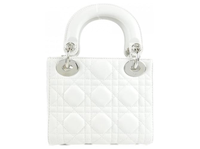 Borsa Christian Dior Lady Mini Bianco - vista 2