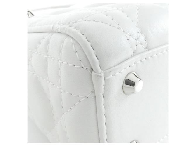 Borsa Christian Dior Lady Mini Bianco - vista 3