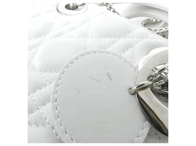 Borsa Christian Dior Lady Mini Bianco - vista 4