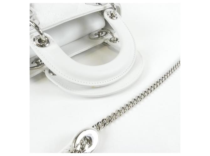 Borsa Christian Dior Lady Mini Bianco - vista 5