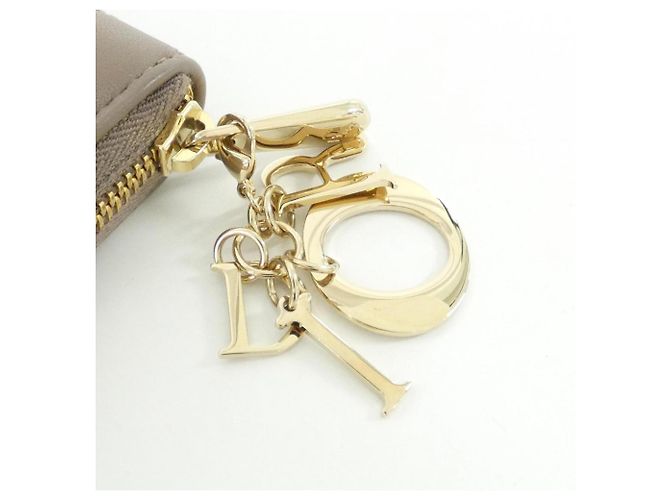Cartera bi-fold Christian Dior Lady Voyageur Castaño - vista 3