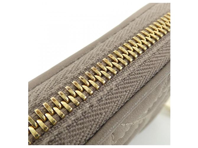 Cartera bi-fold Christian Dior Lady Voyageur Castaño - vista 4