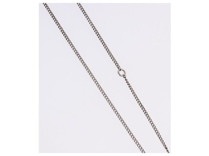 Chanel CC Pearl Drop Pendant Metal with Faux Pearl Silvery - view 7