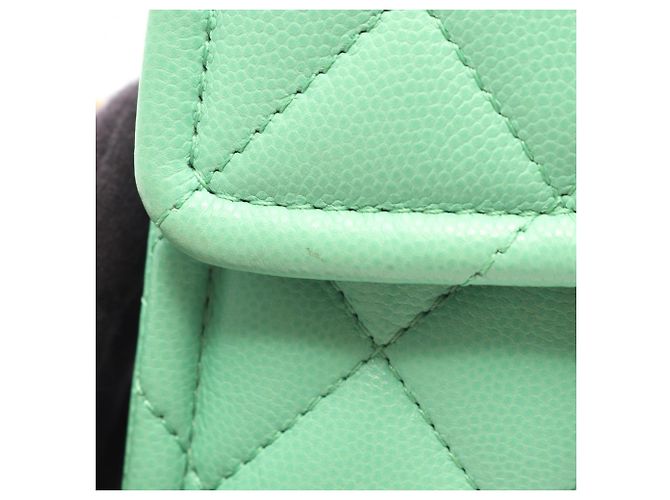 Borsa a tracolla piccola Chanel Matelassé verde - vista 6