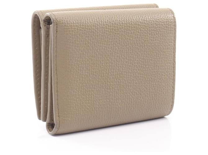 Cartera Loewe Anagram Trifold Beige - vista 2