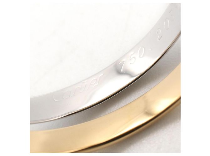Anello fede Cartier Vintage in oro 18K e oro bianco Argento D'oro - vista 4