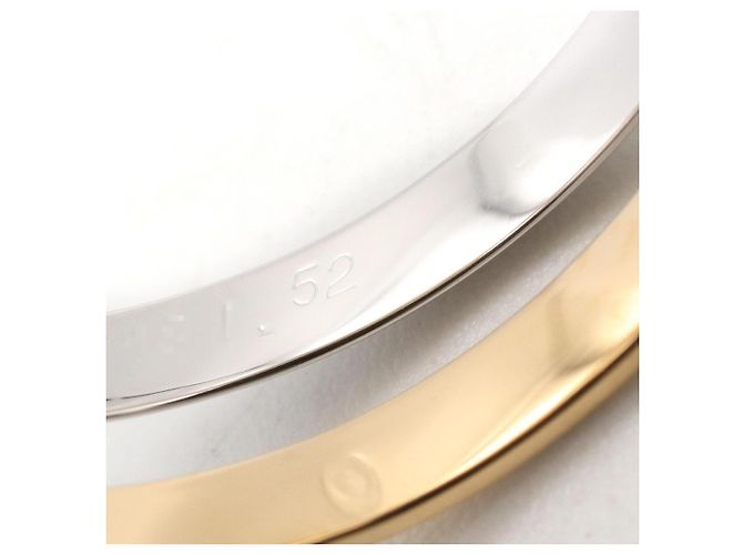 Anello fede Cartier Vintage in oro 18K e oro bianco Argento D'oro - vista 5