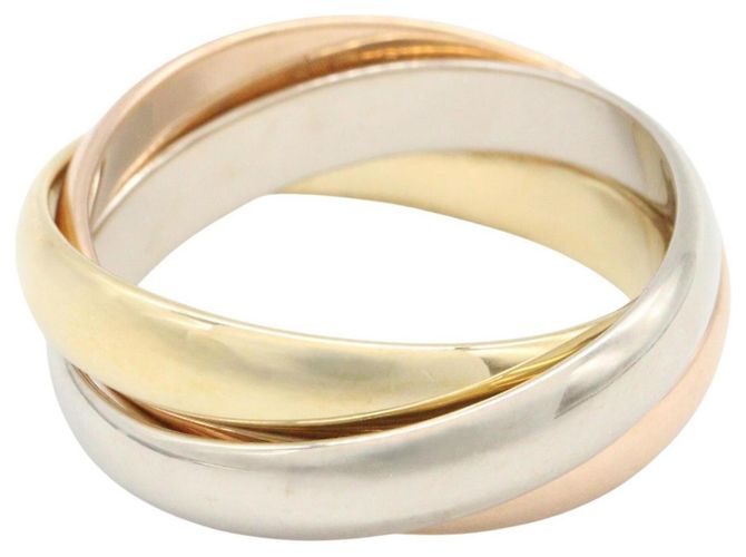 Anello Cartier Trinity Oro Bianco Oro Giallo e Oro Rosa Argento D'oro - vista 2