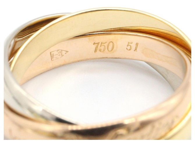 Anello Cartier Trinity Oro Bianco Oro Giallo e Oro Rosa Argento D'oro - vista 3
