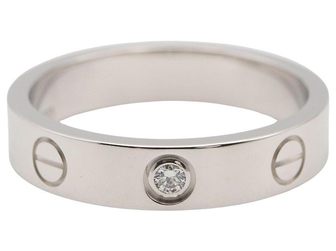 Cartier Mini Love Ring in 18K Weißgold mit Diamant Silber - Ansicht 2