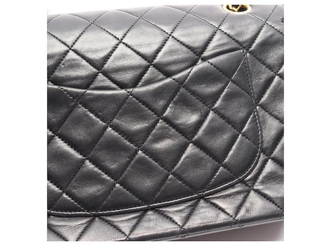 Borsa a tracolla Chanel Matelassé Double Flap Nero - vista 12