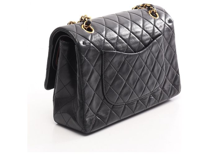 Borsa a tracolla Chanel Matelassé Double Flap Nero - vista 2