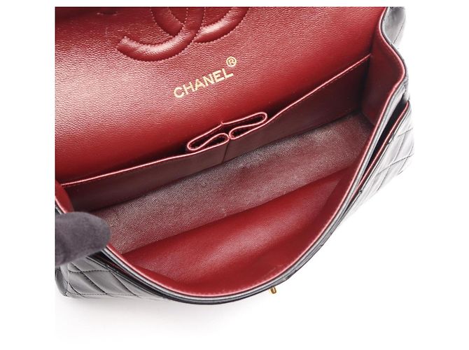Borsa a tracolla Chanel Matelassé Double Flap Nero - vista 3